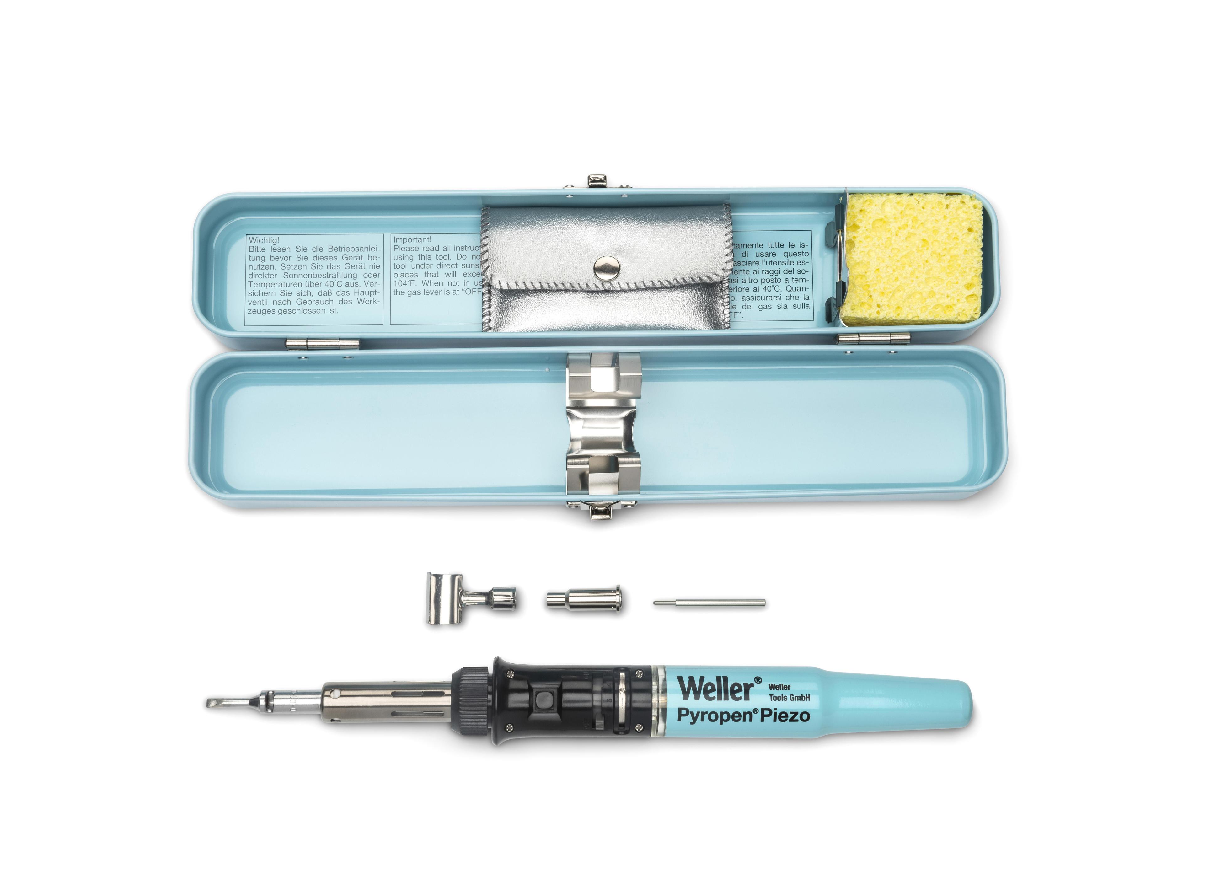 weller pyropen wp2 junior saldatore a gas incl. bombola del gas - 60w