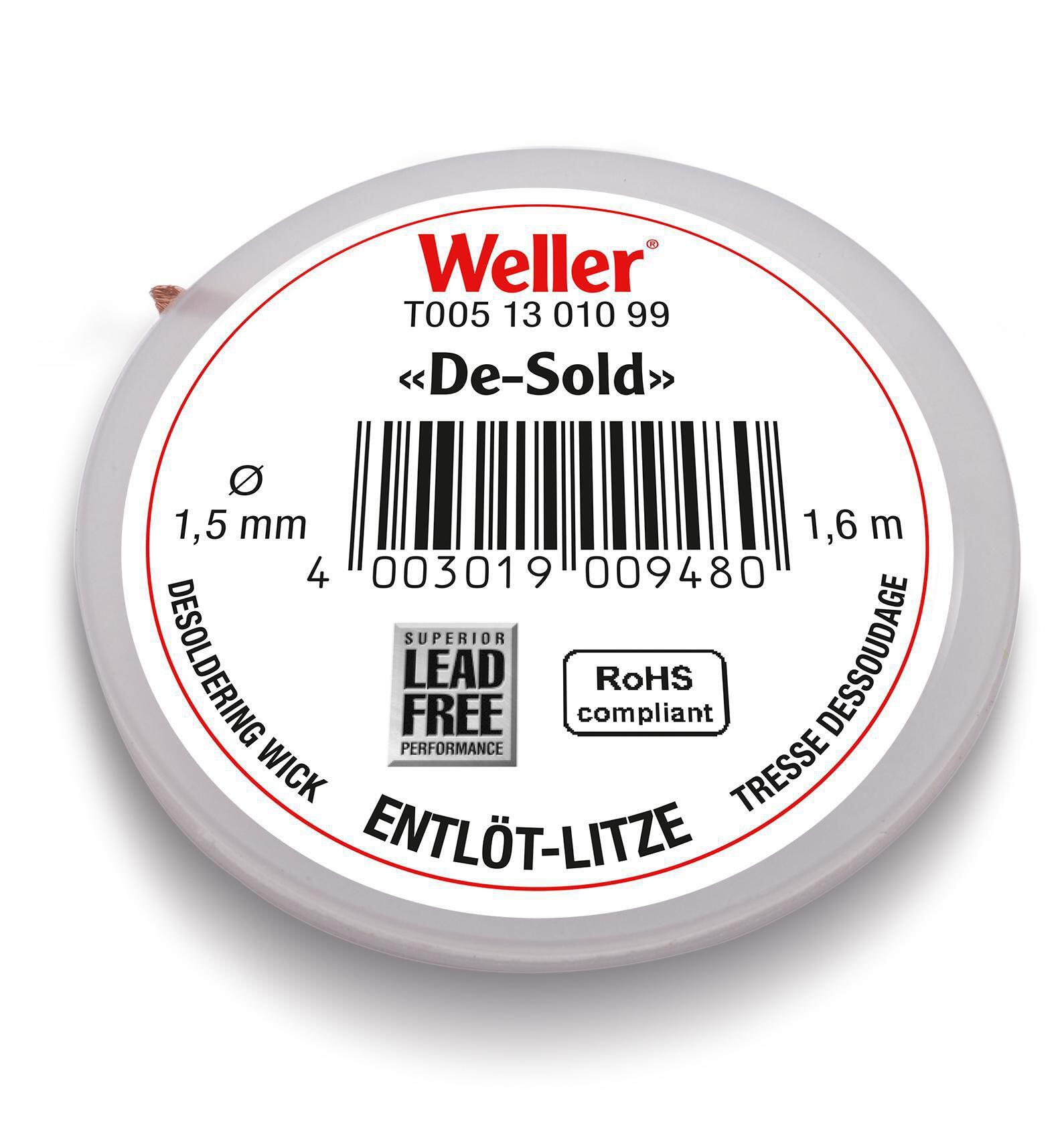 Set De 3 Mèches à Déssouder Stannol – 1,5 / 2,0 / 2,5 Mm X 1,6 M – Pour Fer à Souder