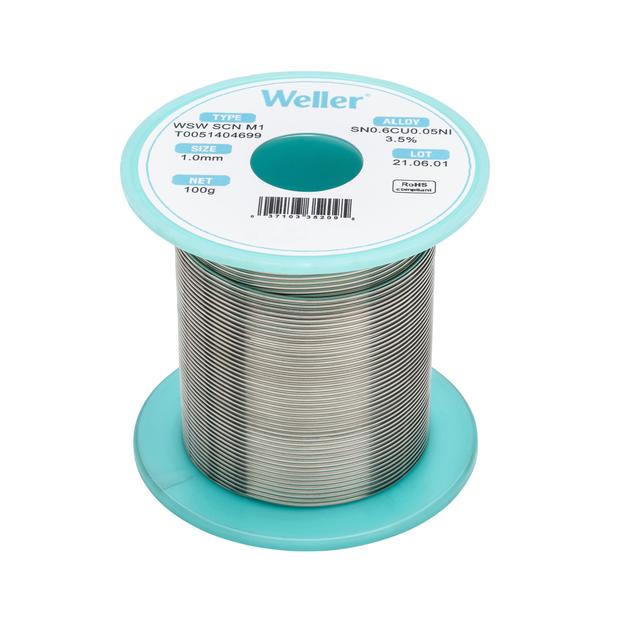thumbnail: Weller WSW SCN M1 Loodvrije Soldeerdraad Kit – 0.3/0.5/0.8mm, Sn99.3Cu0.6Ni0.05, 3.5% Flux, 21g